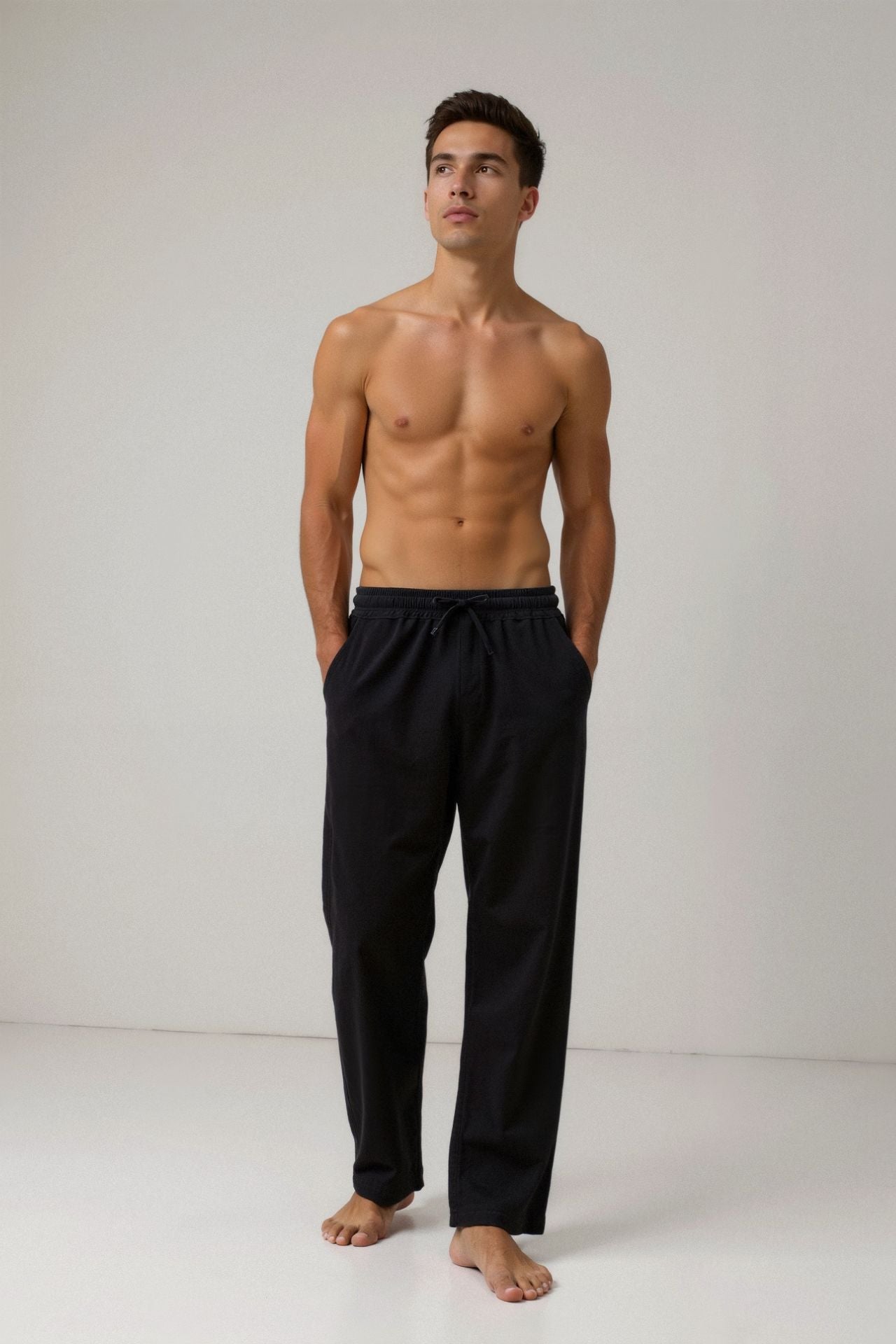 VORO Cotton & Linen Blend Drawstring Pants