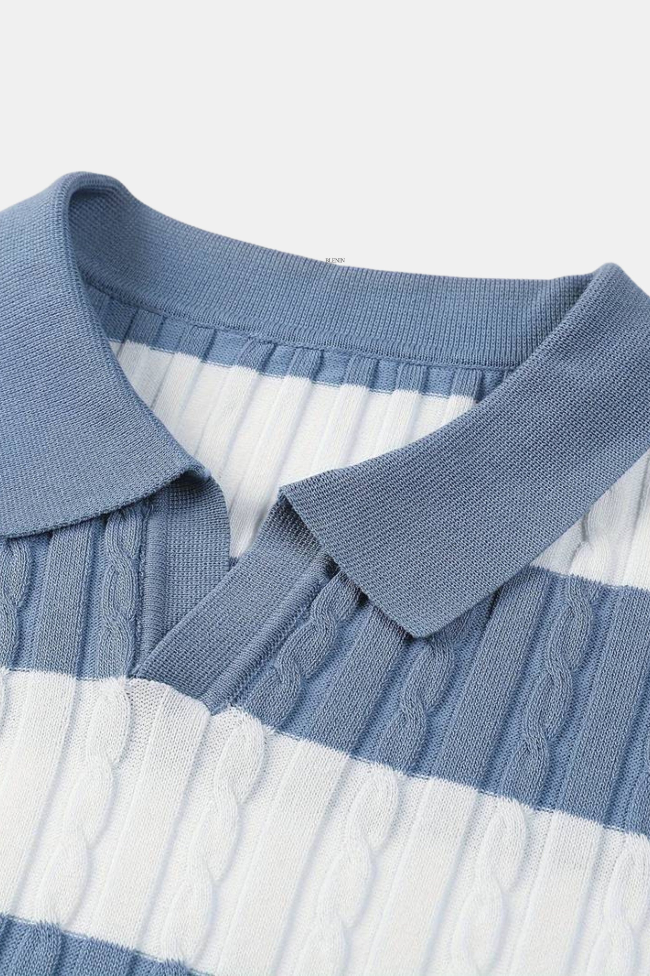Voro White Stripe Polo