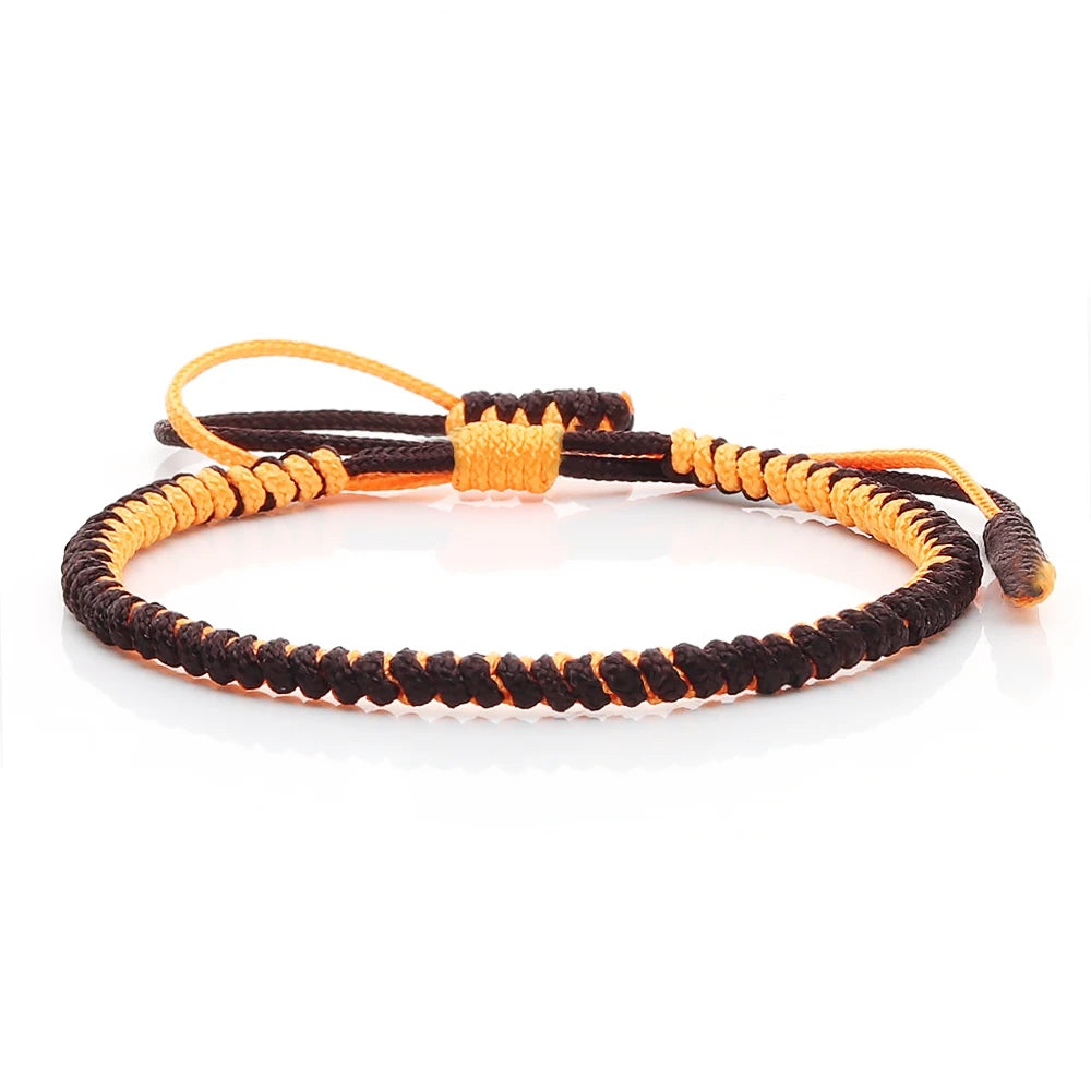 Brown String Braided Bracelet Handmade Adjustable Woven Rope Charm Bracelet For Women Men Homme Fashion Jewelry Best Friend Gift