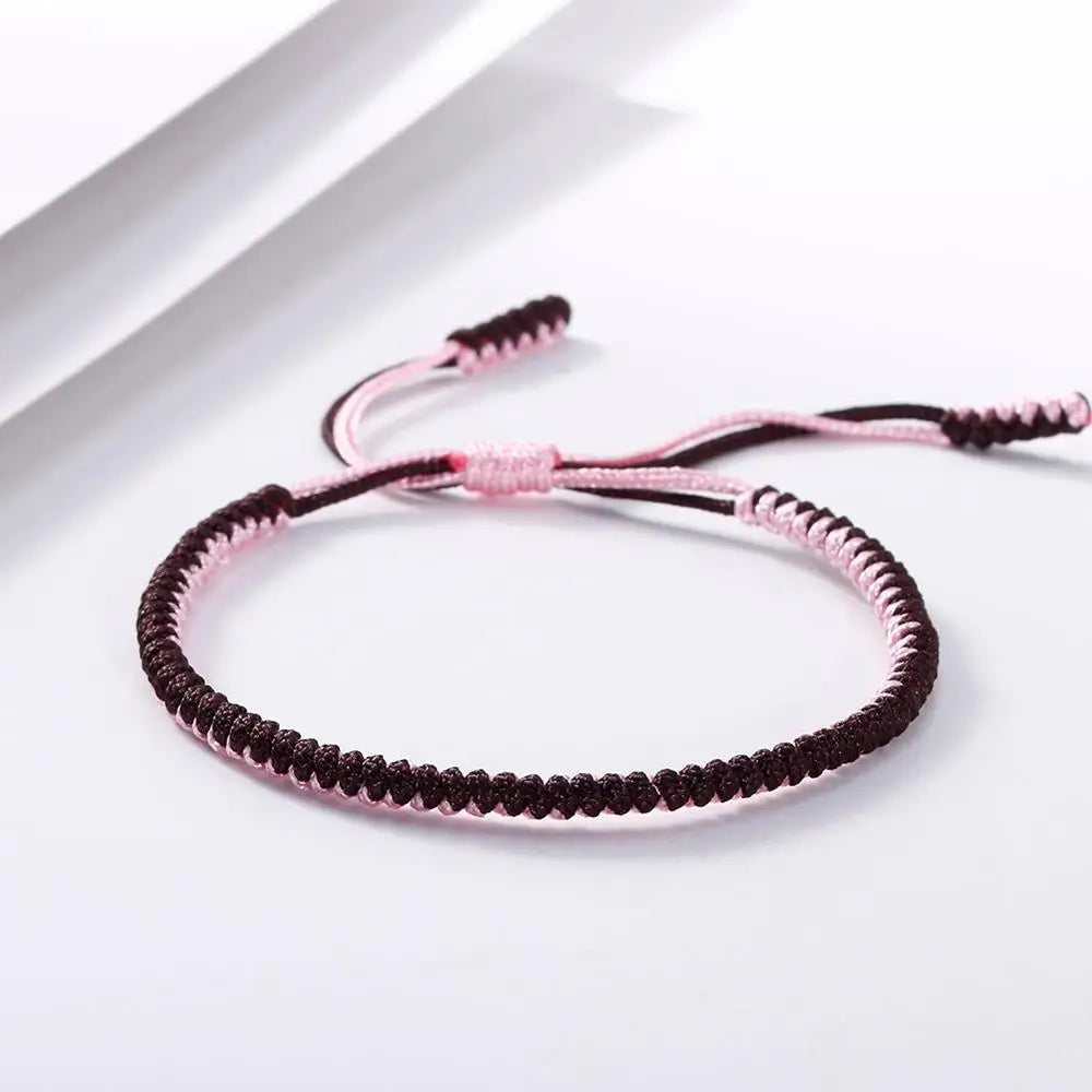 Brown String Braided Bracelet Handmade Adjustable Woven Rope Charm Bracelet For Women Men Homme Fashion Jewelry Best Friend Gift