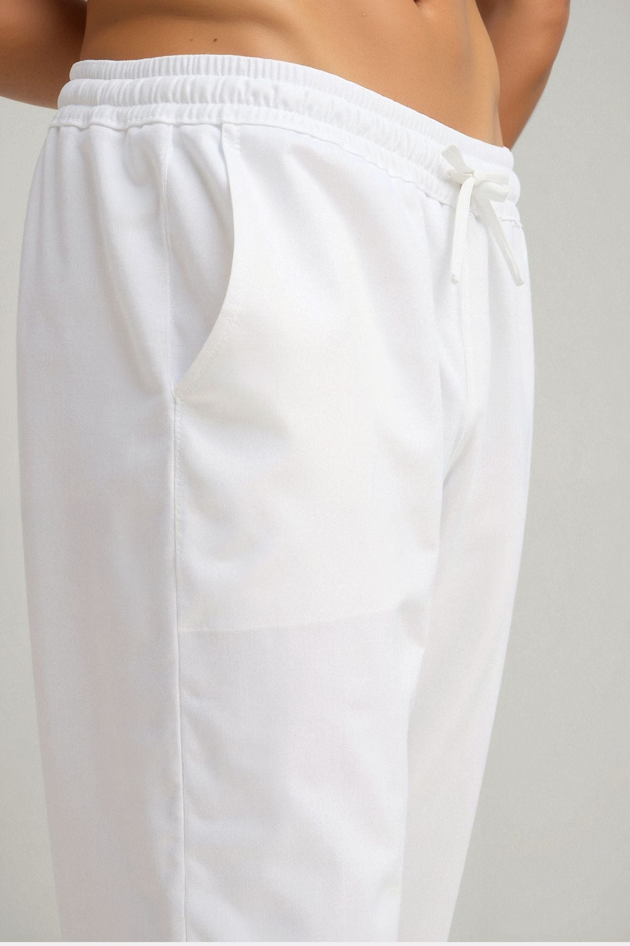 VORO Cotton & Linen Blend Drawstring Pants