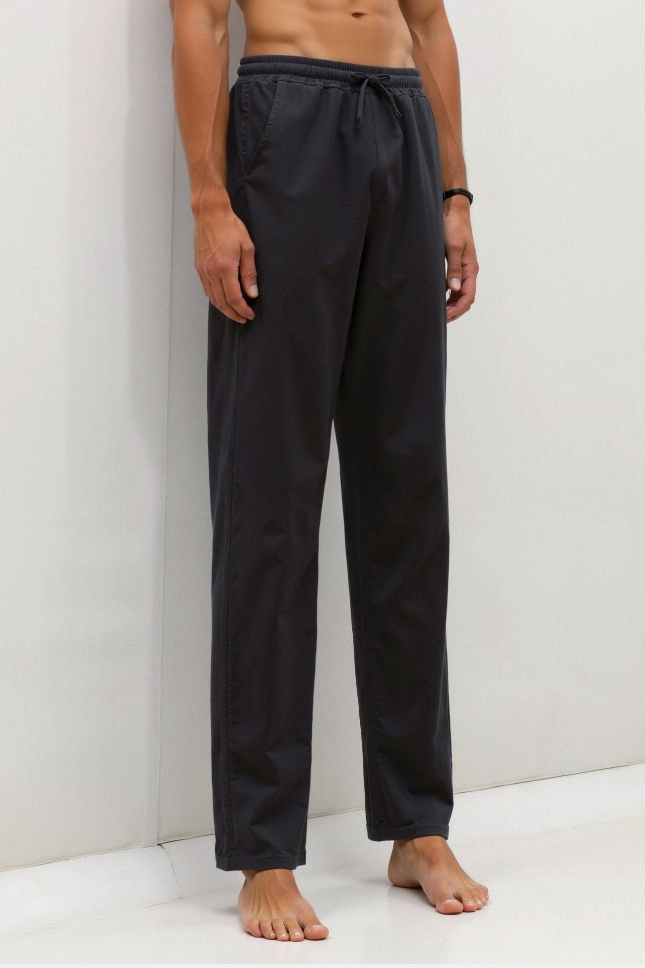 VORO Cotton & Linen Blend Drawstring Pants