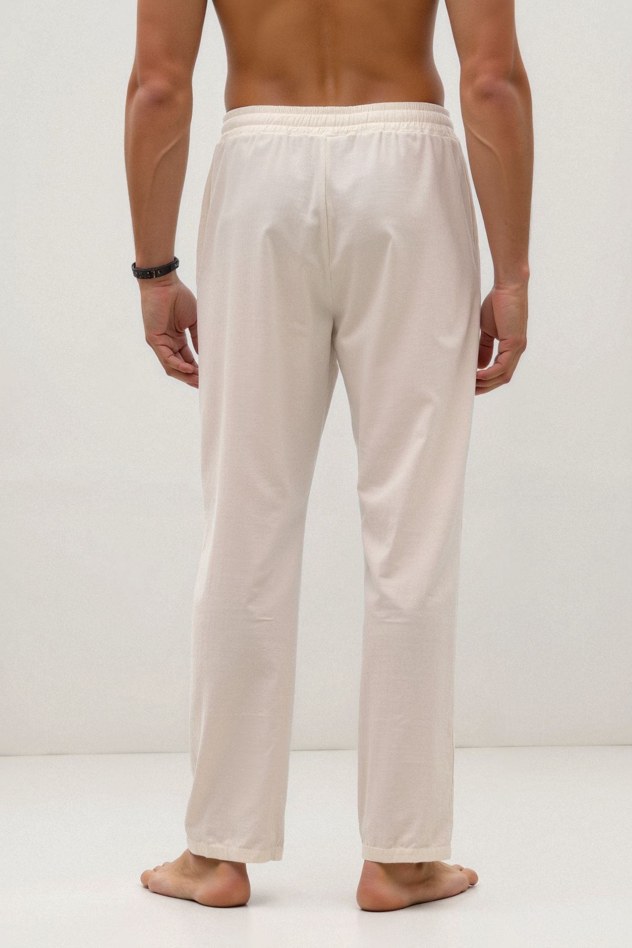 VORO Cotton & Linen Blend Drawstring Pants