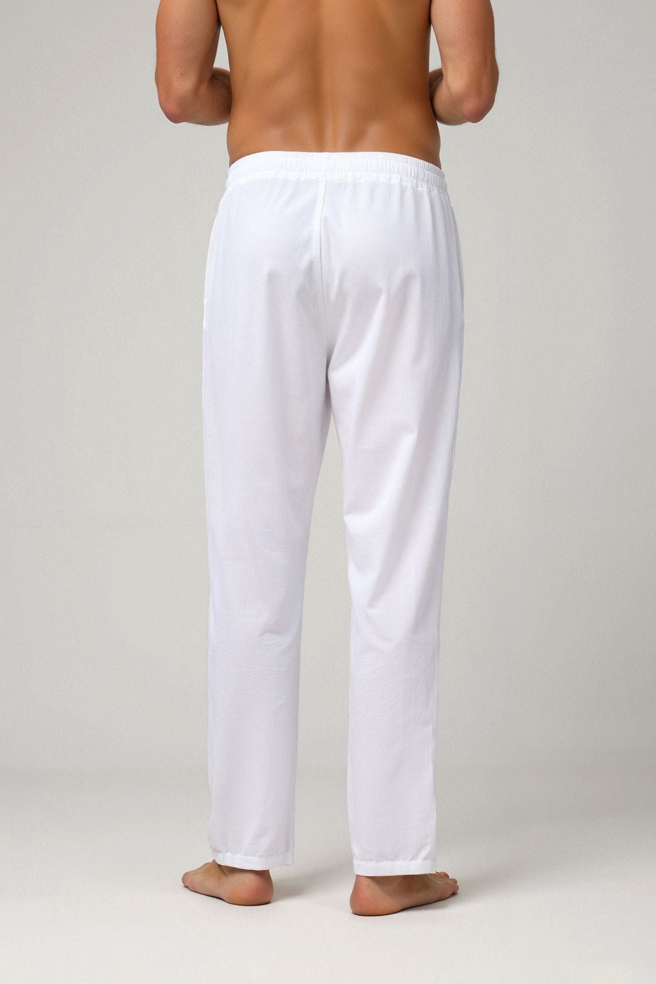 VORO Cotton & Linen Blend Drawstring Pants