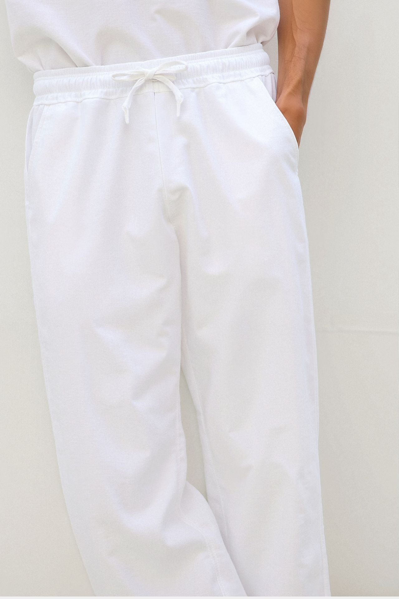 VORO Cotton & Linen Blend Drawstring Pants