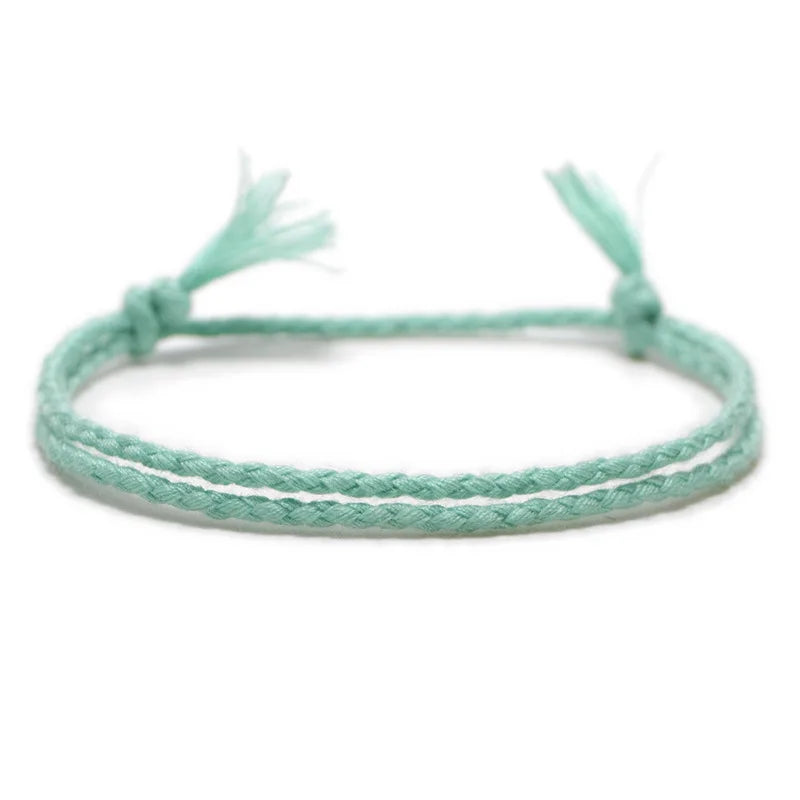 Handmade Woven Lucky Cotton Rope String Bracelet For Men Women Friendship Tassel Thread Bracelets & Bangles