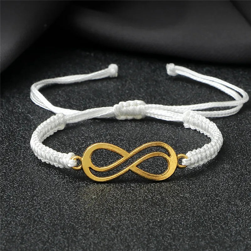 Classic Infinity Bracelet Friendship Braided Adjustable For Couples Men Women Handmade String Charms Bracelets&Bangles Jewelry