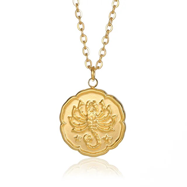 VORO - Zodiac Sign Necklace - Gold