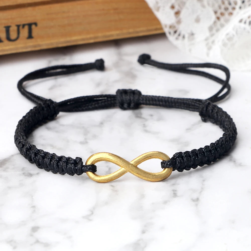 Classic Infinity Bracelet Friendship Braided Adjustable For Couples Men Women Handmade String Charms Bracelets&Bangles Jewelry